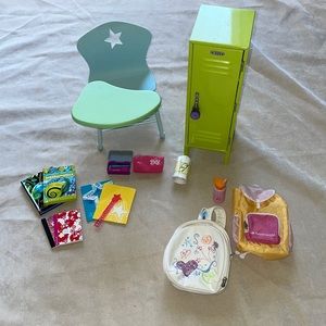 American Girl Doll Desk and Locker Bundle